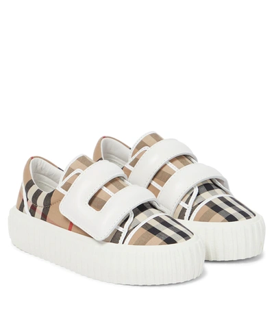 BURBERRY VINTAGE CHECK CANVAS SNEAKERS