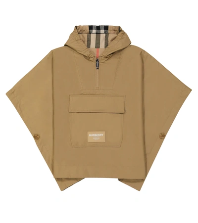 Burberry Kids' Reversible Vintage Check Poncho In Beige ModeSens