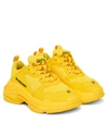 Balenciaga Yellow Sneakers Triple S For Kids With Logo In Yellow