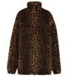 BALENCIAGA LEOPARD-PRINT FAUX FUR JACKET