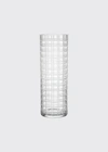 Orrefors Cut In Number Checker Large Vase