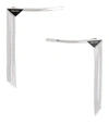 Prada Set Of 2 Embellished Hair Clips In Nero+crystal
