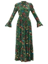 La Doublej Visontl Night Garden-print Crepe Maxi Dress