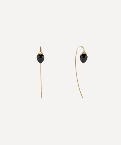 Annoushka 18ct Gold Onyx French Hook Earrings