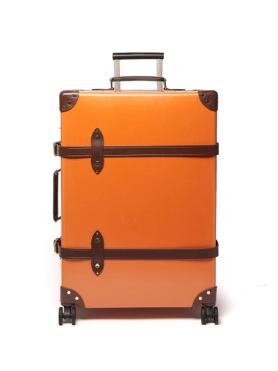 Globe-trotter Centenary Leather-trimmed Carry-on Suitcase In Orange