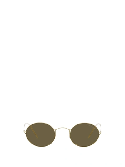 Giorgio Armani Round Frame Sunglasses In Gold