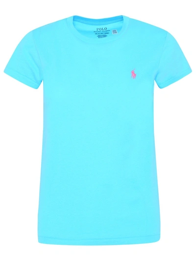 Polo Ralph Lauren Polo Pony-embroidered Round-neck T-shirt In Turquoise