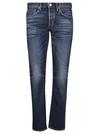 TOM FORD TOM FORD LOGO PATCH STRAIGHT LEG JEANS
