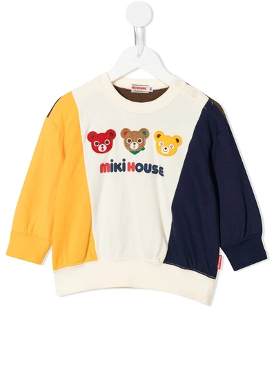Miki House Babies' Logo-print Sweatshirt In Multicolour