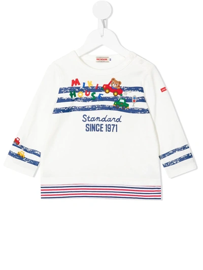 Miki House Babies' Since 1971 Sweatshirt In White