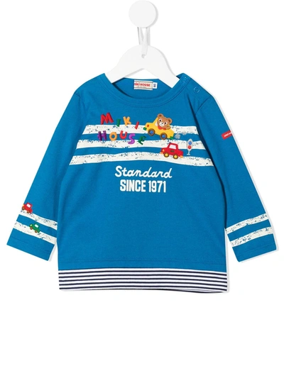 Miki House Babies' Since 1971 Sweatshirt In Blue