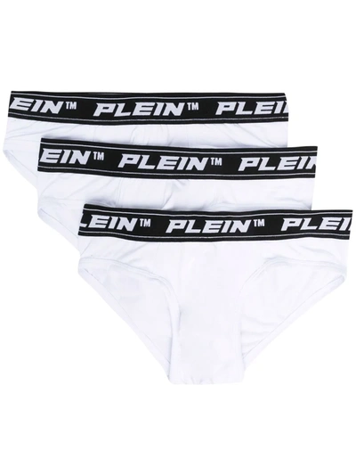 Philipp Plein Three-pack Brief Set In White