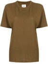Khaite Mae Cotton Jersey T-shirt In Brown