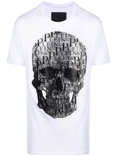 Philipp Plein Skull-print Round Neck T-shirt In White