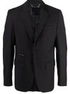 Philipp Plein Crystal Skull Single-breasted Blazer In Black