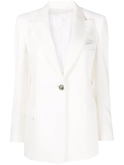 Philipp Plein Embellished Single-breasted Blazer In White