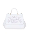 Dolce & Gabbana Small Sicily Leather Shoulder Bag In White