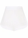 Dolce & Gabbana Embroidered Linen Shorts In White