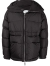 Khrisjoy Feather Down Rear-logo Parka In Black