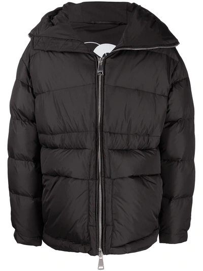 Khrisjoy Feather Down Rear-logo Parka In Black