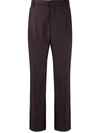 Nanushka Jun Twill Straight-leg Trousers In Purple