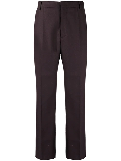 Nanushka Jun Twill Straight-leg Trousers In Purple