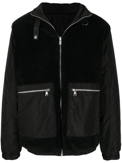Karl Lagerfeld Pouch-pocket Zip Jacket In Black