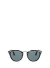 Persol Po3108s Typewriter Edition Round-frame Acetate Sunglasses In Striped Black