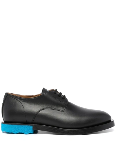 Off-white Contrasting-sole Derby Shoes In Black