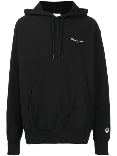 Readymade Embroidered Logo Long-sleeve Hoodie In Black