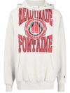 Readymade Logo-print Long-sleeve Hoodie In Grey