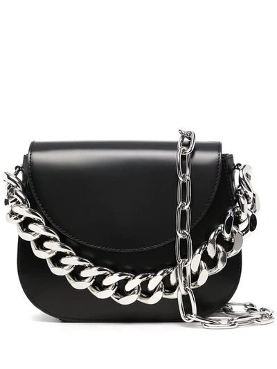 Kara Black Chain Saddle Bag