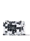 Rabanne Silver Maxi Sequins Nano Shoulder Bag In Silver