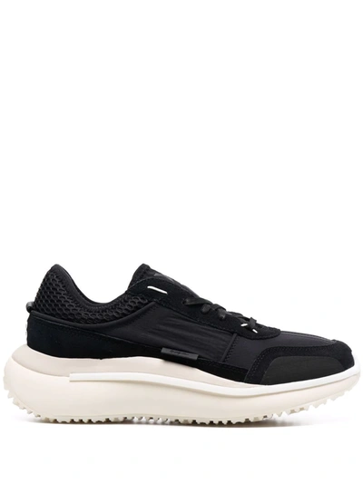 Y-3 Ajatu Suede-trim Canvas Running Trainers In Black