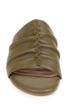 Zac Zac Posen Yana Slide Sandal In Military Green Leather