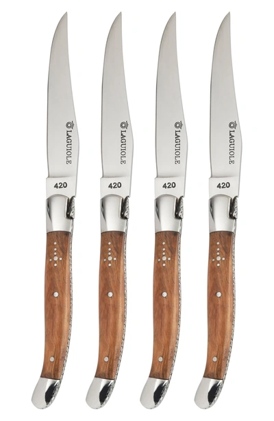 Au Nain French Home S Laguiole Steak Knives In Olive Wood