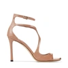 Jimmy Choo Patent Leather Azia 95 Sandals In Ballet Pink