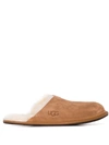 Ugg Hyde Shearling-lined Suede Slippers In Chestnut