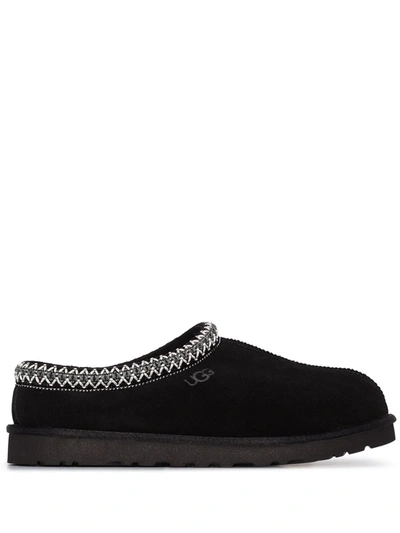 Ugg Tasman Ii Shearling-lined Suede Slippers In Black