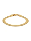 Saks Fifth Avenue Made In Italy Women's 18k Yellow Goldplated Herringbone Link Bracelet In Yellow