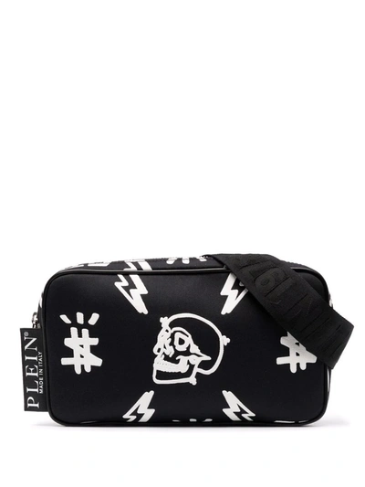 Philipp Plein Monogram-patterned Belt Bag In Schwarz
