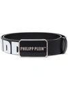 PHILIPP PLEIN LOGO-PLAQUE BUCKLE BELT