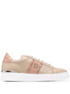 Philipp Plein Logo Low-top Sneakers In Nude