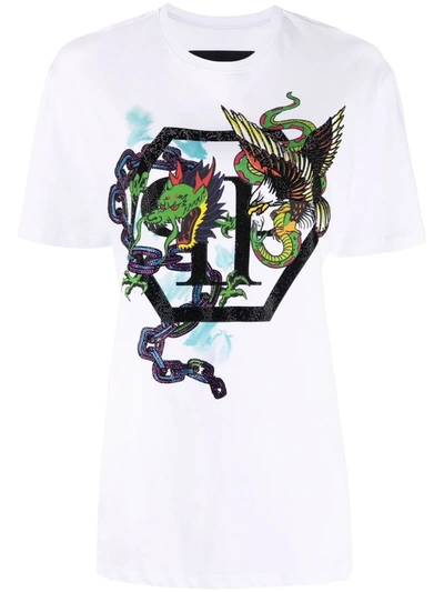 Philipp Plein Graphic-print Short-sleeve T-shirt In Weiss