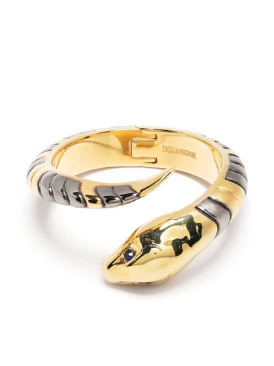 Zadig & Voltaire Snake-wrap Bracelet In Gold