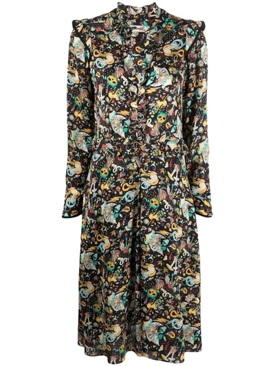 Zadig & Voltaire Rosier Circus-print Dress In Multicolor