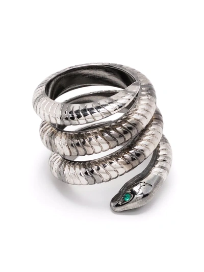 Zadig & Voltaire Double Snake Ring In Silber