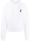 Off-white Arrows-motif Long-sleeve Hoodie In Weiss