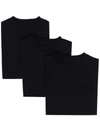 Jil Sander Confezione Da 3 T-shirt In Cotone Con Etichetta Logo In Schwarz