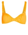 Weworewhat Scrunchie Bikini Top In Orange